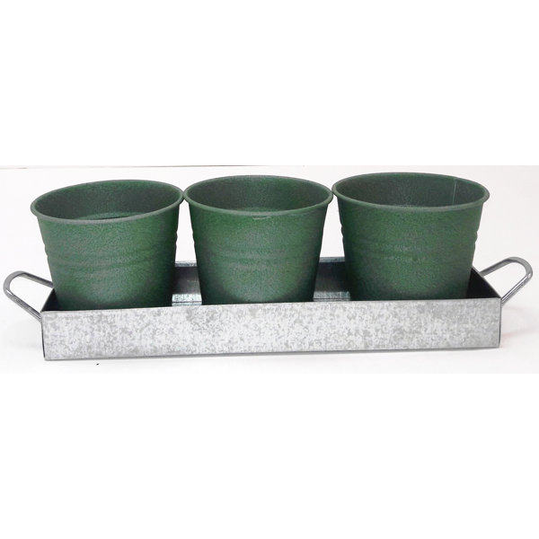 August Grove® Verdugo Metal Pot Planter & Reviews Wayfair